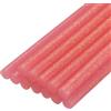 QUARKZMAN Mini Stick Colla a Caldo per Pistola Colla a Caldo 7mm x 100mm Rosso Chiaro Glitterato 12pz