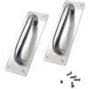 XKQYX Maniglie per porte scorrevoli, maniglie per porte scorrevoli in acciaio inox, per cancelli scorrevoli, armadietti, garage, capannoni, porte con piastra in metallo (200 x 65 mm)