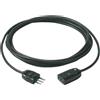 Vimar 0P32367 Cavo Prolunga lineare 5 metri, 3G0.75, presa con sistema SICURY 2P+T 10 A 250 V~, colore nero