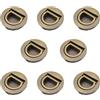 MOROBOR Maniglia ad Anello Rotondo Incorporata, 8pcs Maniglie Nascoste Tatami Maniglie Incassate per Ante di Armadi Tirapunte per Mobili Hardware con Viti per Armadio Guardaroba Cassetto (Bronzo)