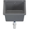 QLS Lavandino Esterno Grigio, Polipropilene, Installazione Libera, 40 x 38 x 22.8 cm