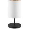 home sweet home collection Home Sweet Home Lampada da tavolo scandinava | Bianco | Cilindrico | Paralume in velluto a coste | ø20 x 40 cm | Per lampadine LED E27 | Per soggiorno | Con interruttore a cavo