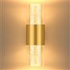 YindaLux LED Applique da Parete Interno 4W 3CCT Notturna Dimmerabile 1PC Oro