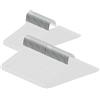ABHENG Grucce per pantaloni, Gancio Grucce per Pantaloni, confezione da 60, Appendiabiti Salvaspazio Bianca, Gruccette in Acciaio Inox, Cromate, 38 x 0,5 x 13 cm, Bianco, AIY0560W