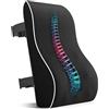 Xinxinphi Cuscino Lombare Ergonomico con Cinghie Regolabili Doppie & Rivestimento Removibile Lavabile, Supporto Schiena Memory Foam per Comoda Postura, Cuscini Lombari per Sedie Ufficio, Auto, Sedia Divano,Casa