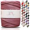 Makromecity, Cordoncino in poliestere macramè di alta qualità, 5 mm x 94,8 m, 5 mm, in polipropilene, macramè, uncinetto e macramè, per appendere alla parete, borse, sottopiatti, tappeti (rosa polvere