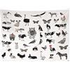 Ulticool - Appeso a Parete Decorazione - Animali Tigre Nero Bianca Asilo - Wall Art Tapestry - 200 x 150 cm - Grande Murale Manifesto - Accessori Casa Soggiorno Camera da Letto Soffitto