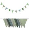 TNSLAND Bandierine Colorate Decorazioni Nascita Bambino Bandierine Letto Cameretta dei Bambini per Ragazze E Ragazzi Decorazione Regalo con Corona di Pentagrammi Verde