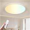 OTREN Plafoniera LED Soffitto Dimmerabile 48W 40CM Lampadario con Telecomando, Modalità Notturna e Memoria, 3000K-6500K, IP44 Impermeabile per Camera da Letto, Cucina e Bagno