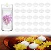 WEFINEST 40 candele galleggianti di cera bianca, candele galleggianti da 1,5 pollici, candele galleggianti per 1 ora, senza fumo, candele galleggianti, inodori, piccole per spa, cena (bianco)