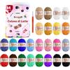 SusggO Pack 24 Gomitoli di Lana per Uncinetto Cotone latte Matasse Filato per maglieria Gomitolo di lana per maglieria a mano fai da te Colori assortiti Uncinetto