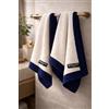 B O S A L O N I Set BOSALONI HOME 2 Asciugamani Viso - Formato Compatto ed Elegante - 100% Cotone - Morbidi, Leggeri e ad Asciugatura Rapida - Blu