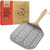 Pala per Pizza In Metallo da 12 Pollici, Perforata, Antiscivolo