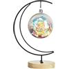 Fosinz Supporto decorativo in ferro per ornamenti, supporto da appendere in ferro con ganci per globo in vetro, pianta aerea, terrario, palla di Natale, decorazione per la casa e il matrimonio