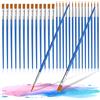 UMILKI Set Pennelli Pittura, 80 Pezzi Pennelli per Dipingere Bambini Nylon Pennelli Acrilici Artist Brushes Paint Brush Set per Acquerello Guazzo Pittura Olio Artista (2 Dimensioni)