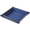 pubblimania Vassoio porta oggetti svuota tasche bicolore con chiusura a bottoni in poliuretano. Utile porta oggetti da scrivania (Blu/Blu)