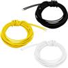 BTFO Set di Cavi per Chitarra Rivestiti in Tessuto da 18 m, 3 Cavi Intrecciati Vintage per Aggiornamenti e Riparazioni di Chitarre Elettriche (6 m Giallo/Bianco/Nero)