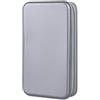 alavisxf xx Alachi EU Porta CD Custodia, Plastica Dura da 96 Capacità Porta CD Borsa Custodia CD Auto Protettiva Portafoglio Organizer (Grigio, 96 Capacità)
