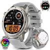 AIEK Orologio Smartwatch Uomo con GPS, 5 ATM Impermeabile Nuoto,Chiamate Bluetooth, 170+ Modalità Sportive, 1.43'' AMOLED, Frequenza Cardiaca,Sonno, Bussola, Compatibile iOS e Android(Argento)