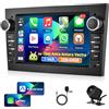 Motorsi 2+64G Carplay Autoradio per Opel Astra/Antara/Vectra/Corsa/Zafira con GPS Navigazione, 7 Touchscreen Car Stereo, WiFi Bluetooth Wireless Android Auto Mirror Link FM/RDS Radio EQ SWC+ Camera