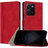 JayModCase Custodia per Vivo Y22 / Vivo Y22s / Vivo Y35 4G,Flip Custodia Portafoglio Caso Libro con Magnetica | porta carte di credito | Supporto Stand - Rosso
