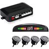 CUQI Sensori Parcheggio Auto Parcheggio Posteriore Kit con 4 Radar + Display LED per Auto, Furgoni, Camion, VAN