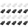 SLIVERBA 20 pezzi USB Tipo A Porta Tappi Coperture Cappucci Silicone Anti Polvere Protettore per PC Desktop, Laptop, Altoparlante Caricabatterie Presa, Protezione per Ogni Porta USB-A |10x Trasparente 10x Nero