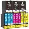 JoyPrinting Cartucce d'inchiostro 27XL compatibili per Epson 27XL Multipack per Espon Workforce WF-7720 WF-7610 WF-7710 WF-7620 WF-7715 WF-7110 WF-7210 WF-3640 WF-3620 (3BK/3C/3M/3Y 12PK)