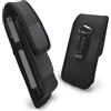 Kunxing Custodia da Cintura per Smartphone Compatibile con Doogee S200, Blade 20, Blade 10, V30 Pro, S100 - Borsa Porta Cellulare in Nylon Impermeabile con Clip e Passante, Nero, Ideale per Outdoor e Lavoro
