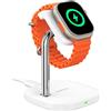SwanScout 505A Caricabatterie per Apple Watch 10, 5W Caricatore Wireless Magnetico per Apple Watch Ultra 2/9/8/7/6/5/4/3/2/SE 2 (Bianco)