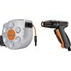 CLABER 8697 Rotoroll Evolution 30 m & 87243 BL. Pistola Precision 9561, Nero/Arancione, 150x45x210 cm