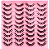 Heracks 20 paia di 4 stili misti 3D ciglia finte russe, look naturale, ciglia finte ricci a forma di gatto ciglia finte con volume naturale Wispy, occhio di gatto (DY)