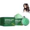 Wonsters Scrub per cuoio capelluto, Scrub per cuoio capelluto al rosmarino e menta, trattamento nutriente e disintossicante per capelli con massaggiatore per cuoio capelluto shampoo