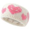 styleBREAKER Fascia per capelli da donna in maglia con motivo a cuore e fodera in pile | Made in Europe - Scalda orecchie invernale caldo 56-59 cm, colore:Bianco-rosa