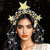 JOKILY Fascia per capelli a forma di stella luminosa, con stelle LED, per carnevale, copricapo, per feste di carnevale, accessori per capelli da donna