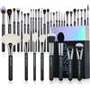 Jessup Pennelli Make Up Set pennelli trucco professionale da 35 pezzi Artiste Collection Fondotinta polvere Contorno Fard Ombretto Illuminante Eyeliner Pennello T342