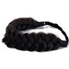 TOECWEGR A04 Fascia con treccia di extension per capelli, accessorio di bellezza da donna e ragazza, classica treccia morbida e ampia Castano swirl highlights