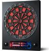 Brovamo Bersaglio elettronico per freccette con 6 freccette e 100 punte di ricambio, bersaglio elettronico con voce e display LCD, bersaglio elettrico con 25 giochi e 290 varianti