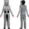 MINECRAFT DISGUISE Costume Minecraft Scheletro Bambino, Costume Videogiochi Bambini Taglia M