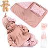 Bayer Design 93827AO Bambola Reborn, reale, neonata, come vere, 38 cm, ciuccio, biberon, cuscino, copertina, orsacchiotto - per ragazze e ragazzi