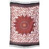 WORU sarong mandala, pareo, fazzoletto, gonna avvolgente, telo mare, Colore: arancione., Taglia Unica