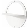 Audace Eclisse - Mensola da Parete in Metallo Bianco Opaco 25x10,5cm, Installazione in 2 Configurazioni, Mensola Moderna per Bagno, Ingresso e Soggiorno, Made in Italy