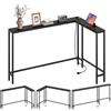 YATINEY Tavolo da Ingresso, Tavolo Console Largo 15 cm con 1 Presa e 2 Porte USB, Consolle Ingresso, per Dietro il Divano, Soggiorno, 3 Modalità di Combinazione, Nero XCT07CBB