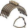 MengH-SHOP Chiusura a Telaio in Metallo retrò Portamonete Chiusura Semicircolari Bacio Blocco per Fabbricazione di Borse DIY 10 Pezzi (Bronzo)