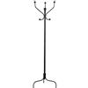 DRW Appendiabiti da Terra con 3 Bracci in Ferro battuto in Rame e Nero, 46 x 46 x 175 cm