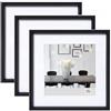 walther design Steel Style ES330B3 - Cornice portafoto in plastica, 30 x 30 cm, confezione da 3, nero