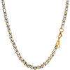 PROSTEEL 4MM Bizantina Collana Uomo Acciaio a Catena Catenina Uomo 18K Oro Catena Punk Bizantina Hiphop Punk Impermeabile Non scolorisce
