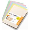 OFITURIA Cartelline Cartoncino A4, Raccoglitori Documenti Carta 180gr, Cartella Portadocumenti per Archiviazione, Confezione da 50 Carpette Portadocumenti Colorate Documenti - Ofituria (Assortito Delicato)