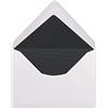 Glüxx-Agent - 50 buste per lettere, formato DIN C6, foderate con carta velina nera, 11,4 x 16,2 cm, 100 g/m², con incollaggio a umido, senza finestra