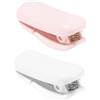 Mjzzh Set di Mini Taglierina per Nastro Portatile (Bianco + Rosa), Adatta a Nastro 20-25mm, Mini & Pratico